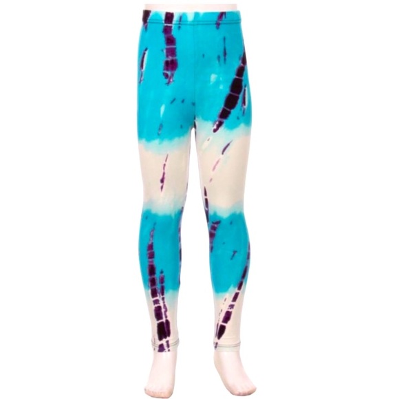 Other - Blue and White Kids Tie Dye Leggings